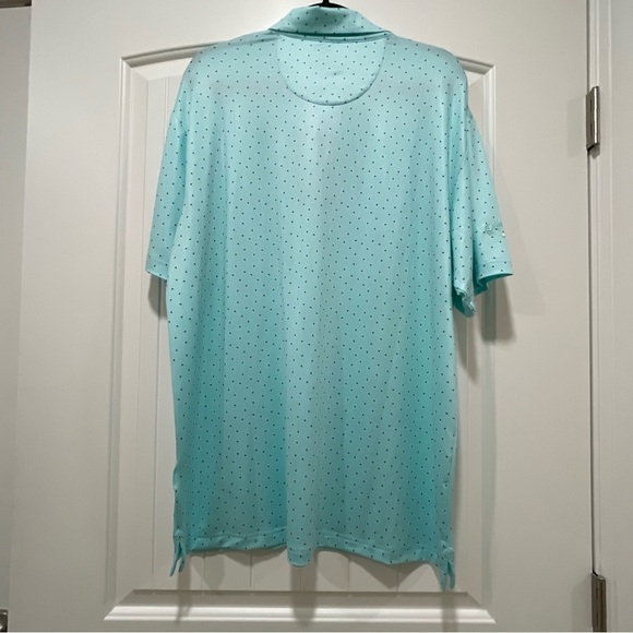 NWT Callaway Men’s XL Short Sleeve Golf Polo Aqua Blue Collar Performance - Picture 6 of 9